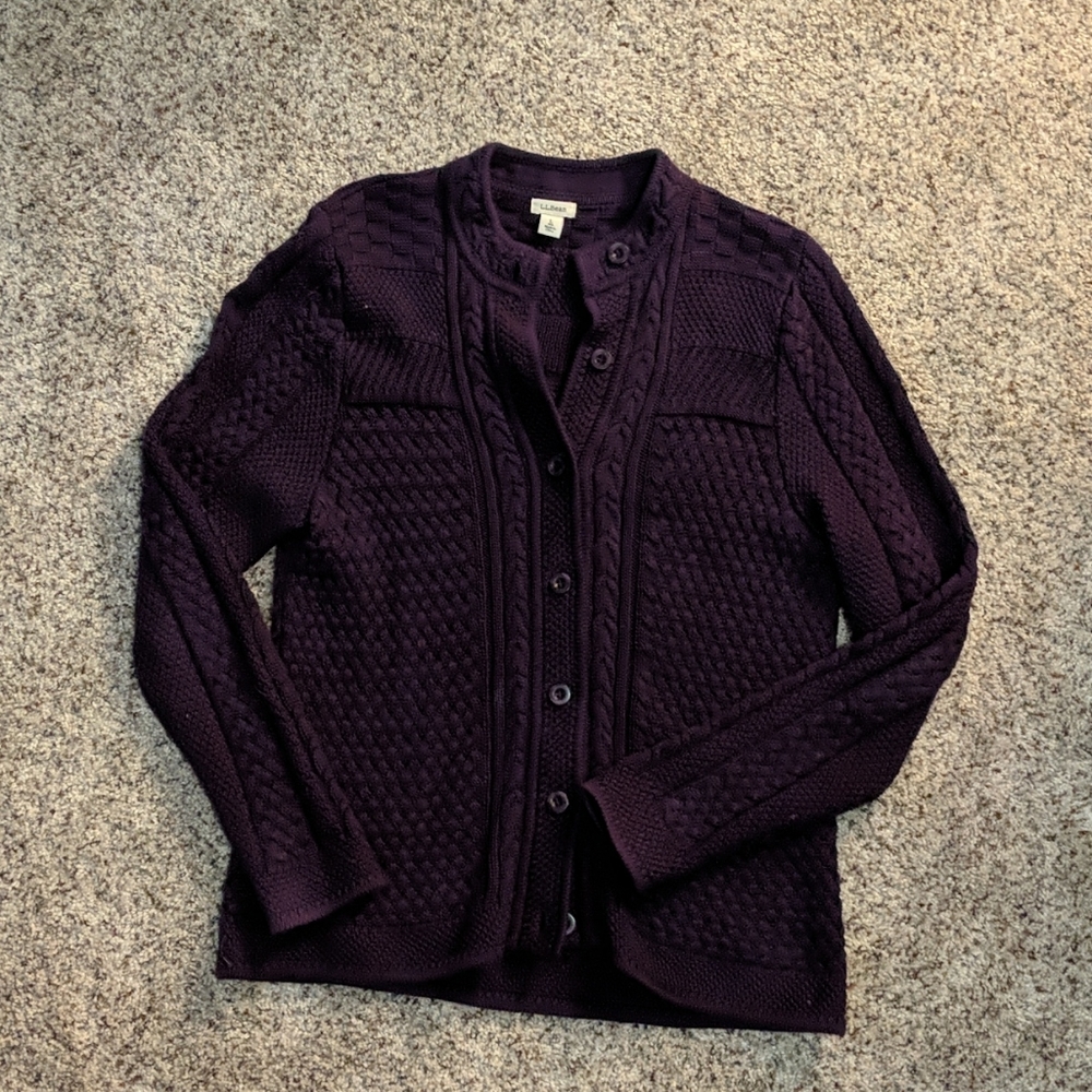 Mixed Stitch Cotton Cardigan